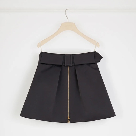 Patou Zip-up mini skirt in recycled satin - Picture 9 of 11